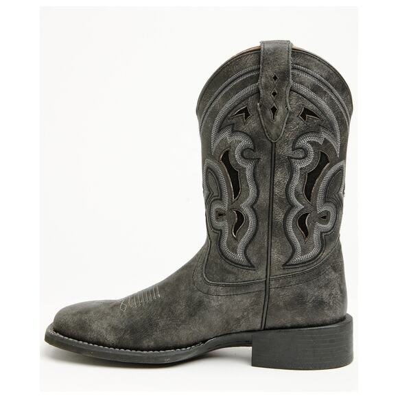 NEW Cody James Ace Nixon Western Boots Black Square‎ Toe Leather Cowboy Rugged main image 8